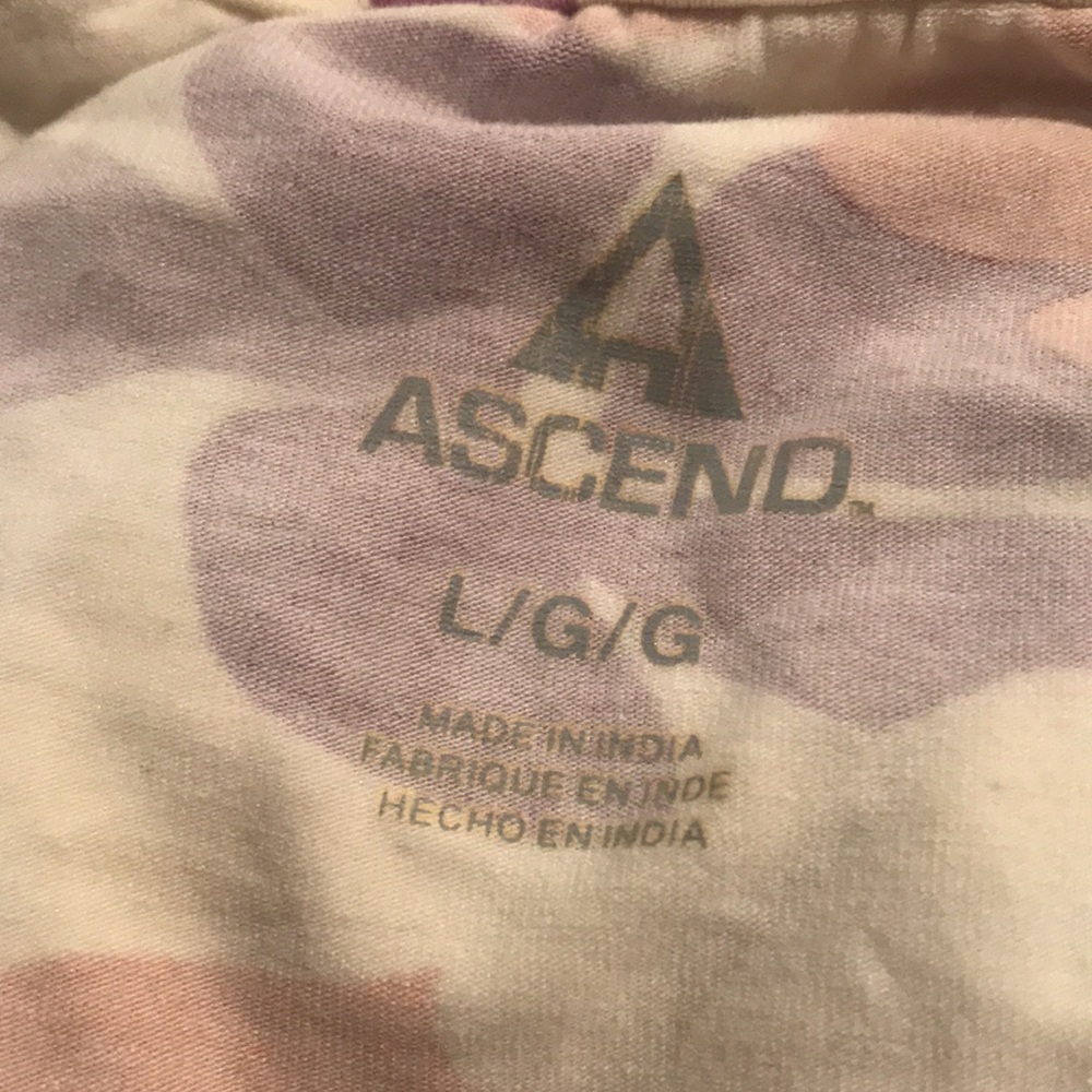 Ascend Floral Ruched Side Hoodie Women Sz L - Picture 4 of 5